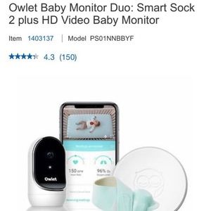 Owlet smart sock and camera combo NEW